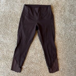 Lululemon Wunder Under Scalloped Hem High Rise Crop *luxtreme, French Press, 10